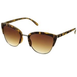Foster Grant Women's Jet Set 6 Cat-Eye Sunglasses, Tortoise/Brown Gradient